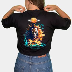 CAMISETA CROPPED CAPRICÓRNIO: AMBIÇÃO E DETERMINAÇÃO SEM LIMITES