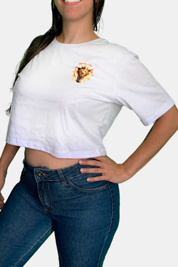 CAMISETA CROPPED LEÃO: INTENSIDADE E ELEGÂNCIA EM CADA DETALHE - Image 5