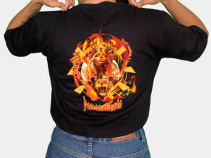 CAMISETA CROPPED LEÃO: INTENSIDADE E ELEGÂNCIA EM CADA DETALHE