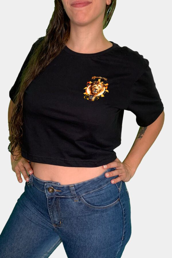 CAMISETA CROPPED LEÃO: INTENSIDADE E ELEGÂNCIA EM CADA DETALHE - Image 2